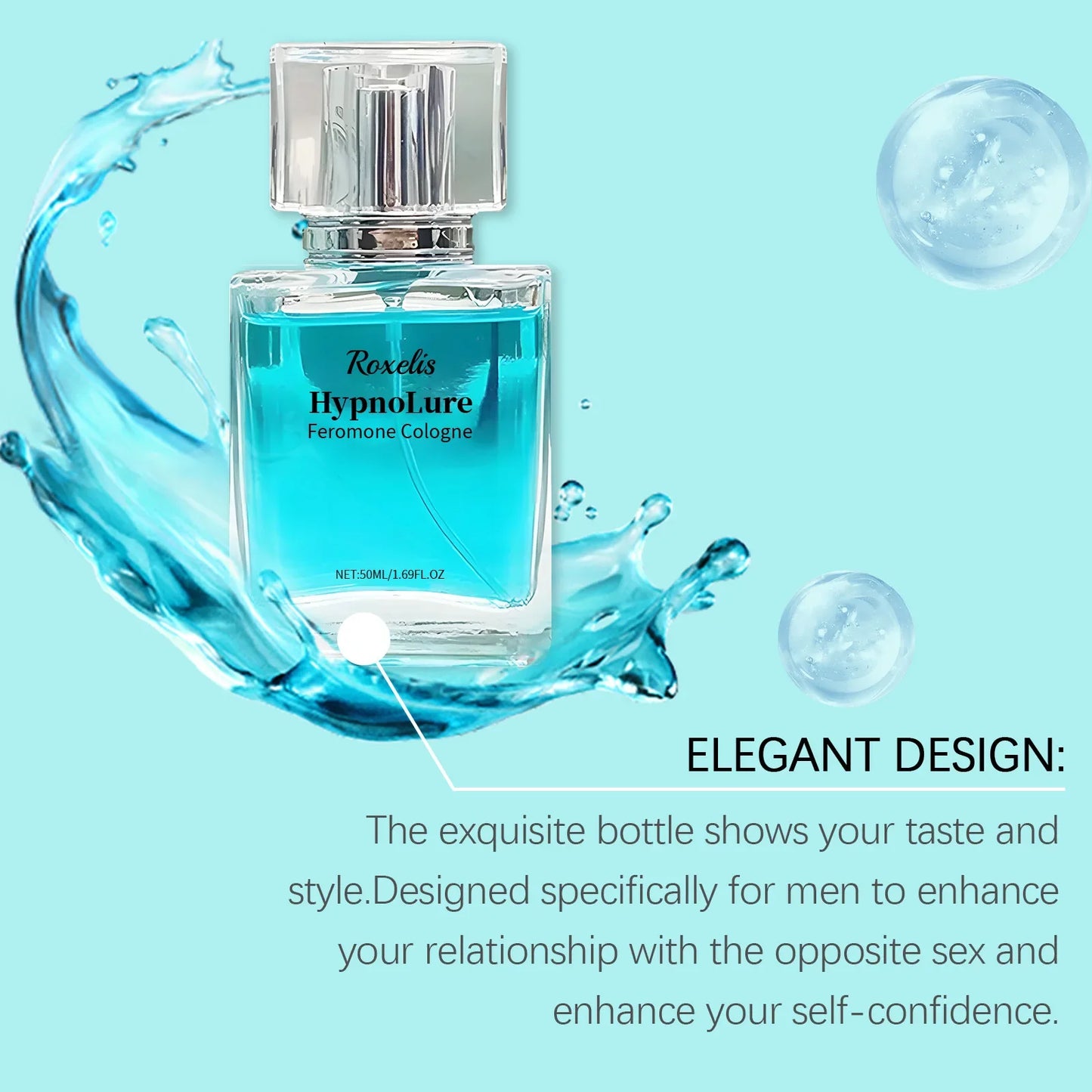 Roxelis 50ml Cologne Men'S Perfume Natural Fresh Fragrance Lasting Pheromone Deodorant Charm Release Flirting Perfume Spray