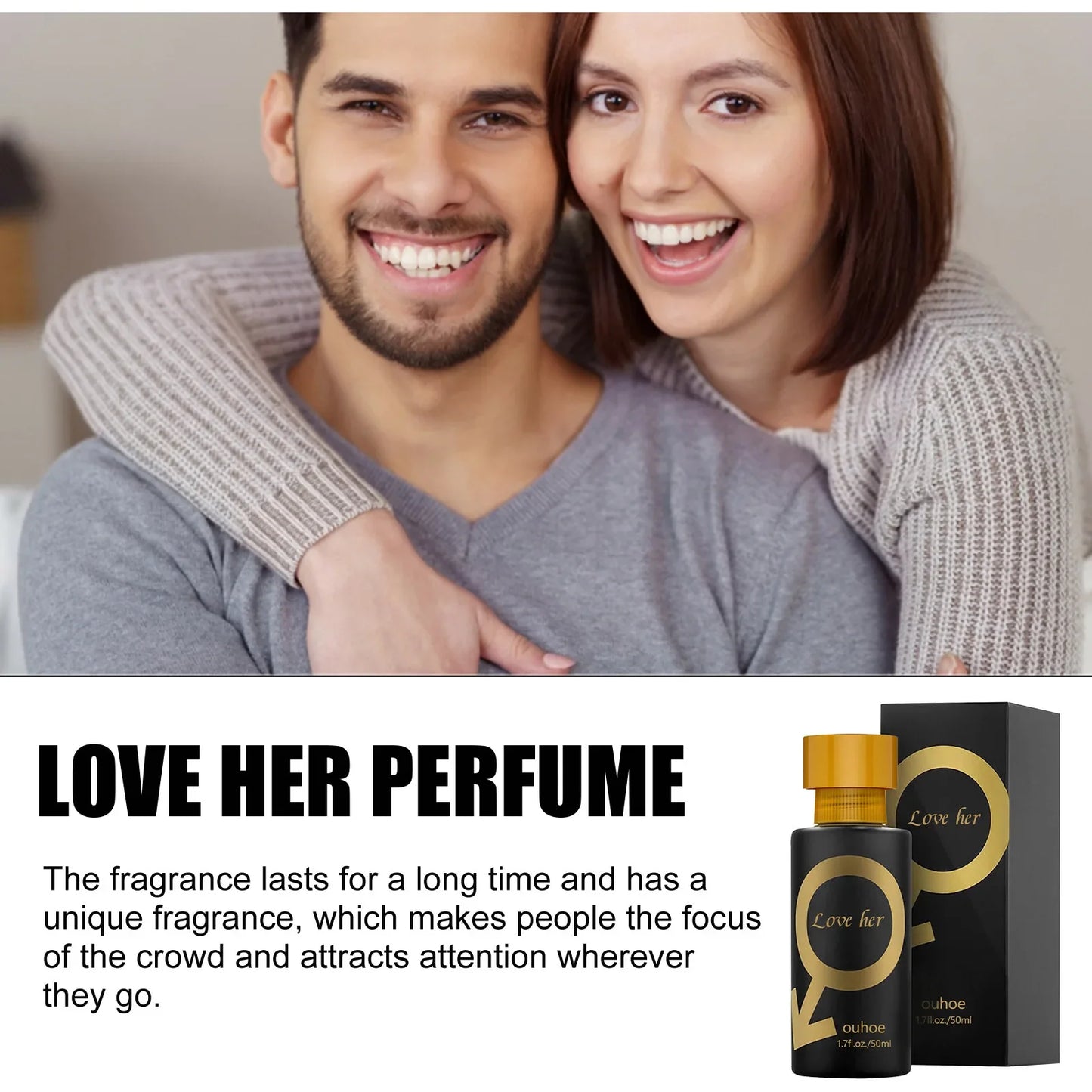 Ouhoe 50ml Glamour Pheromone Perfume Dating Scent Long Lasting Fragrance Bath Cleanser Face Scrub Deodorant Charm Perfume Spray