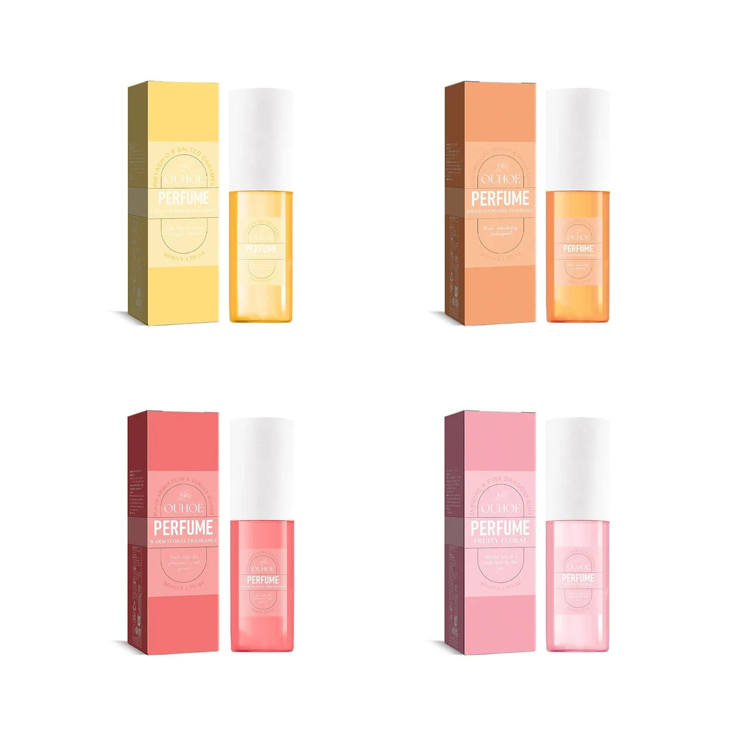 Ouhoe 90ml Long Lasting Pheromone Perfume Mist Floral Scent Air Refreshing Glamour Perfume Flirting Dating Fragrance Body Spray