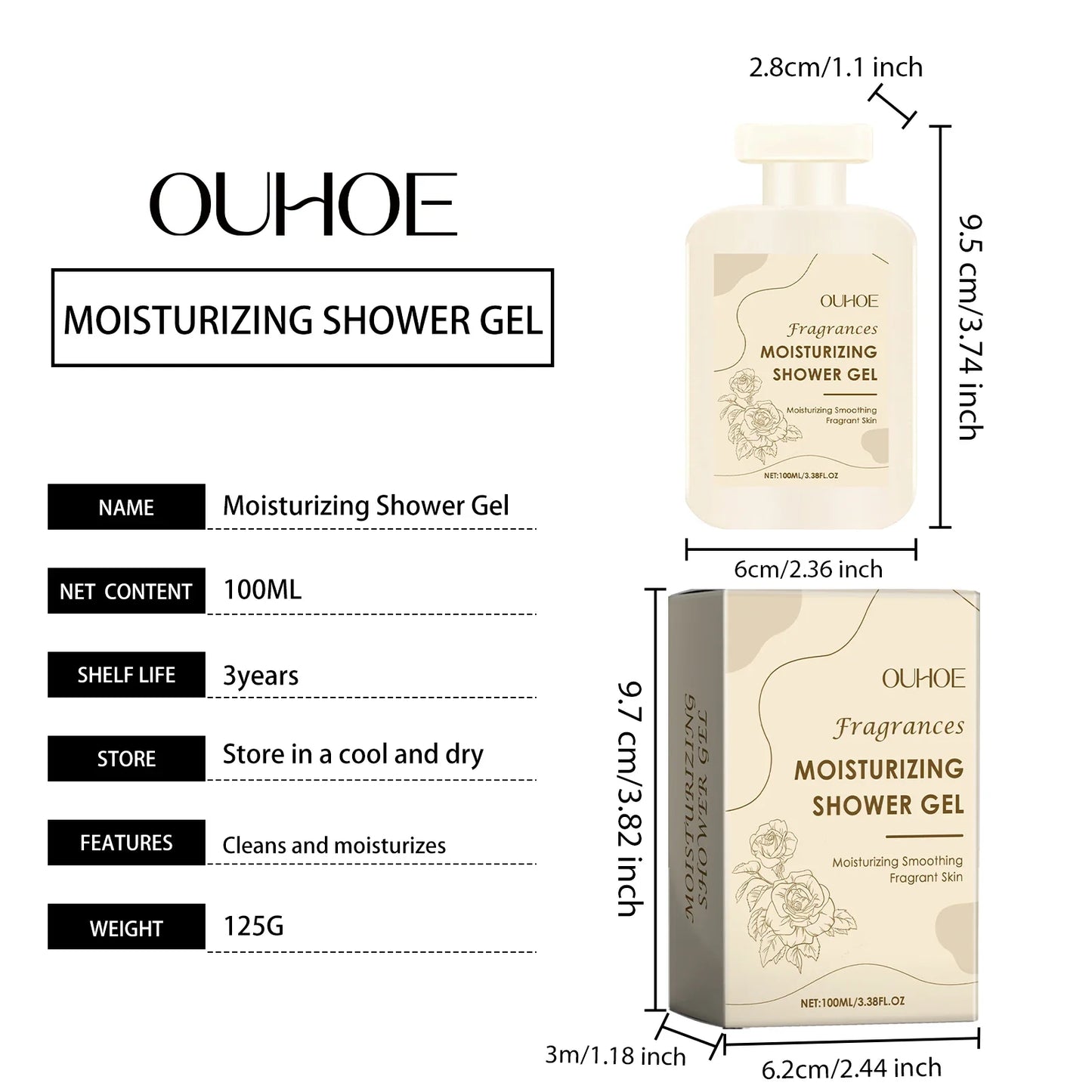 Ouhoe 50ml Glamour Pheromone Perfume Dating Scent Long Lasting Fragrance Bath Cleanser Face Scrub Deodorant Charm Perfume Spray