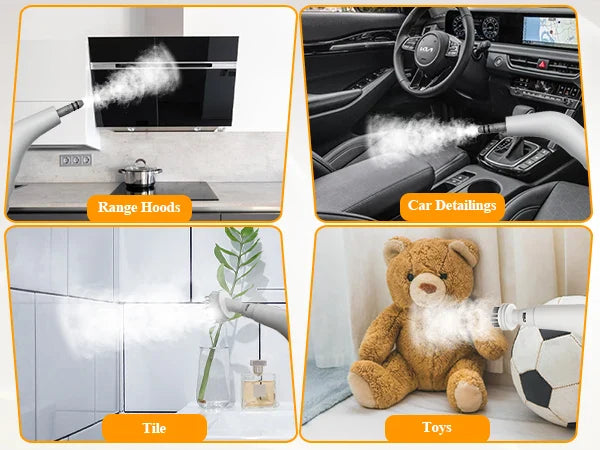 1500W Handheld Steam Cleaner, Multiuse Powerful Steamer for Cleaning for Tough Stains and Grime on Upholstery
