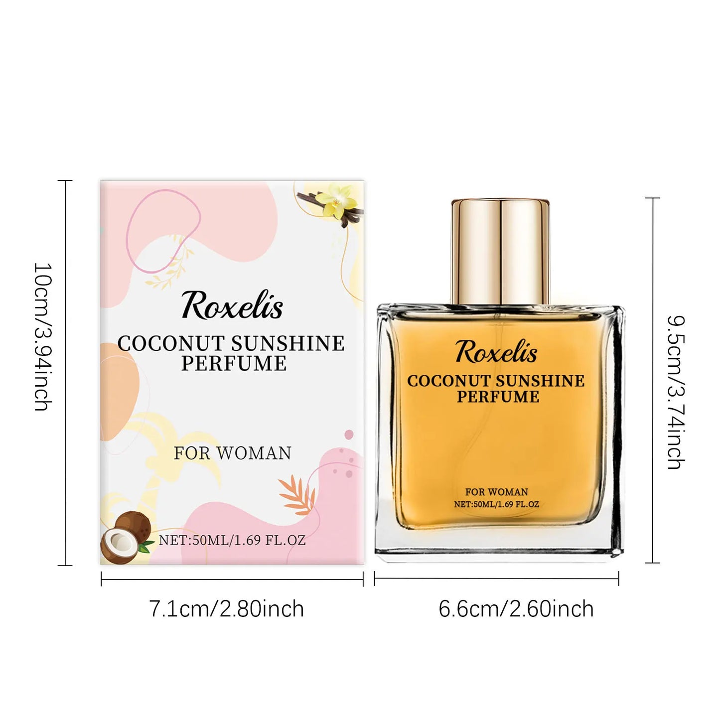 Roxelis 50ml Light Vanilla Perfume Mist Long Lasting Fragrance Natural Scent Pheromone Deodorant Dating Charming Release Perfume