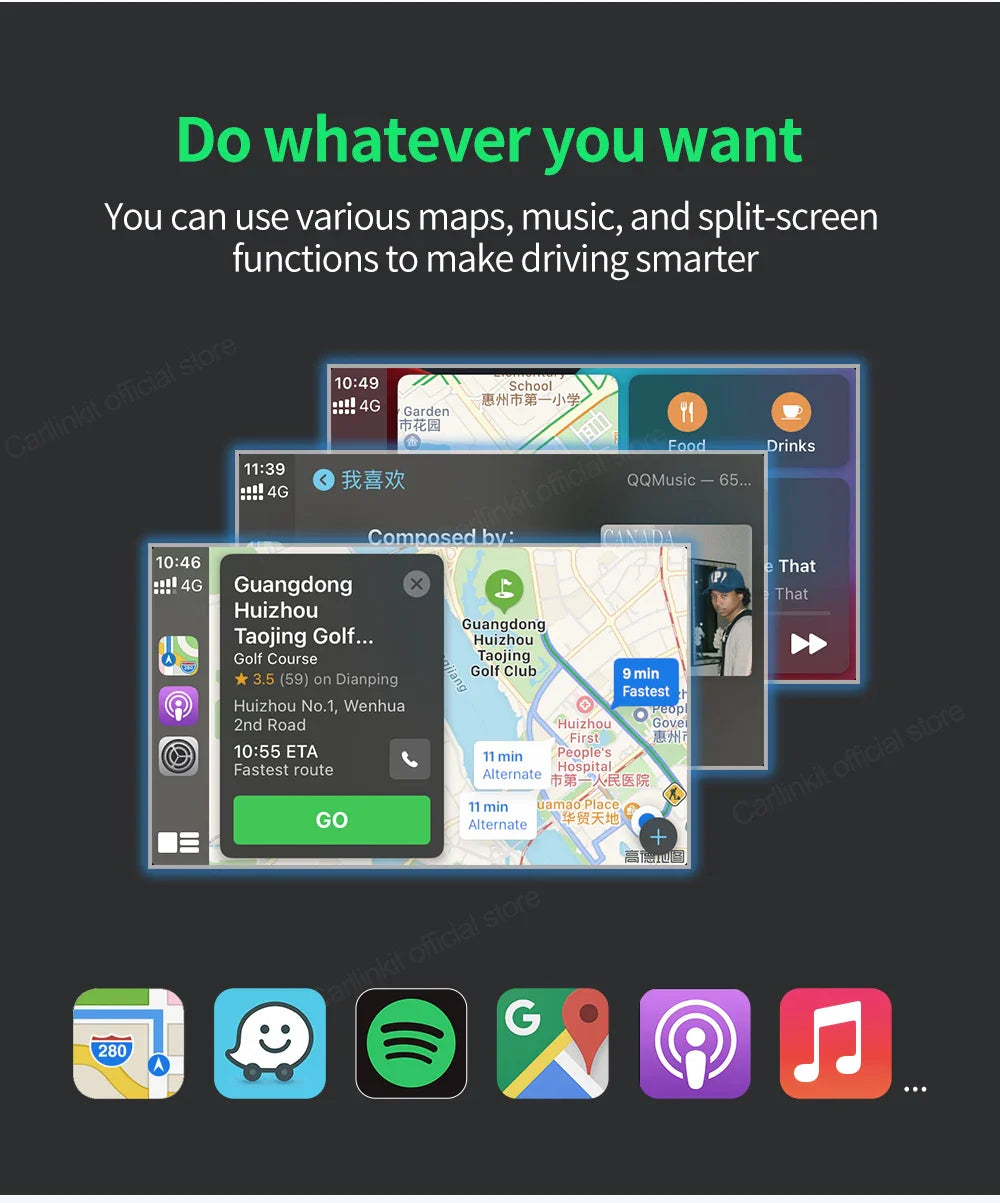 Hot Sale CarlinKit USB Wireless&Wired CarPlay Dongle Android Auto AI Box Mirrorlink Car Multimedia Player Bluetooth Auto Connect