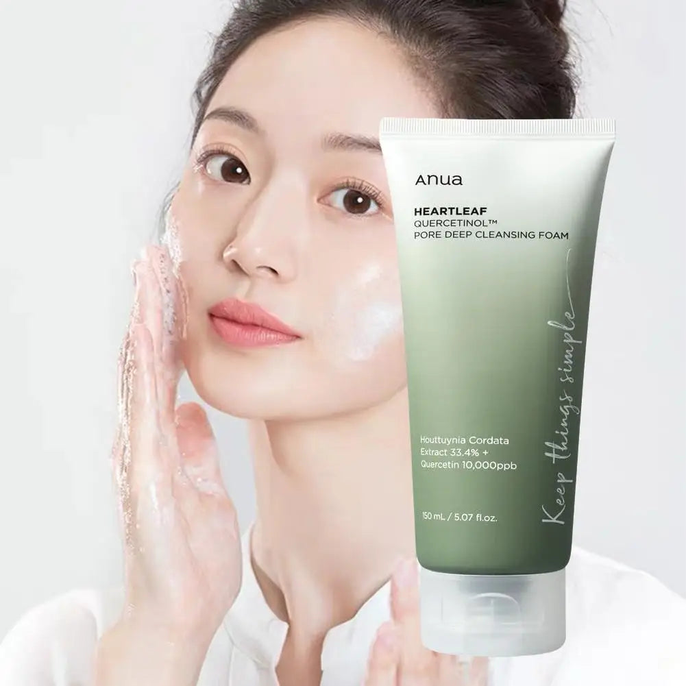 Anua Facial Cleanser Heartleaf Succinic Moisture Cleansing Foam Deep Cleaning Oil Control Pore Soothing Korean Cosmetic SkinCare