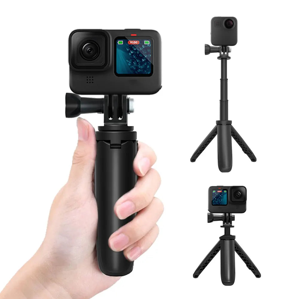 for Gopro Vlog Tripod Foldable Tripod Mini Portable Monopod for Go Pro Hero 11 10 Black Session Osmo Action Camera Accessory