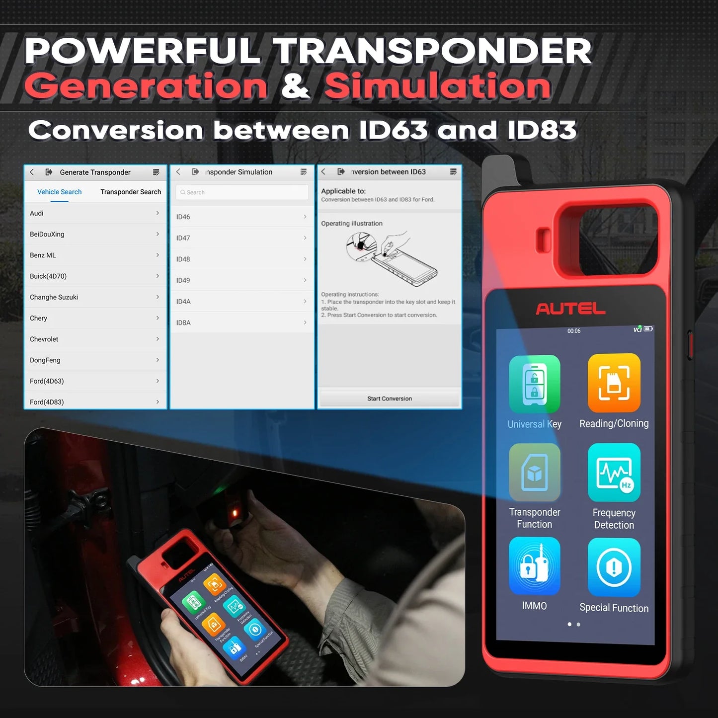 2025 Autel MaxiIM KM100 Key Fob Programming Tools KM100X key Programmer 60s Key Generation OBD IMMO Key Learning Key Free Update