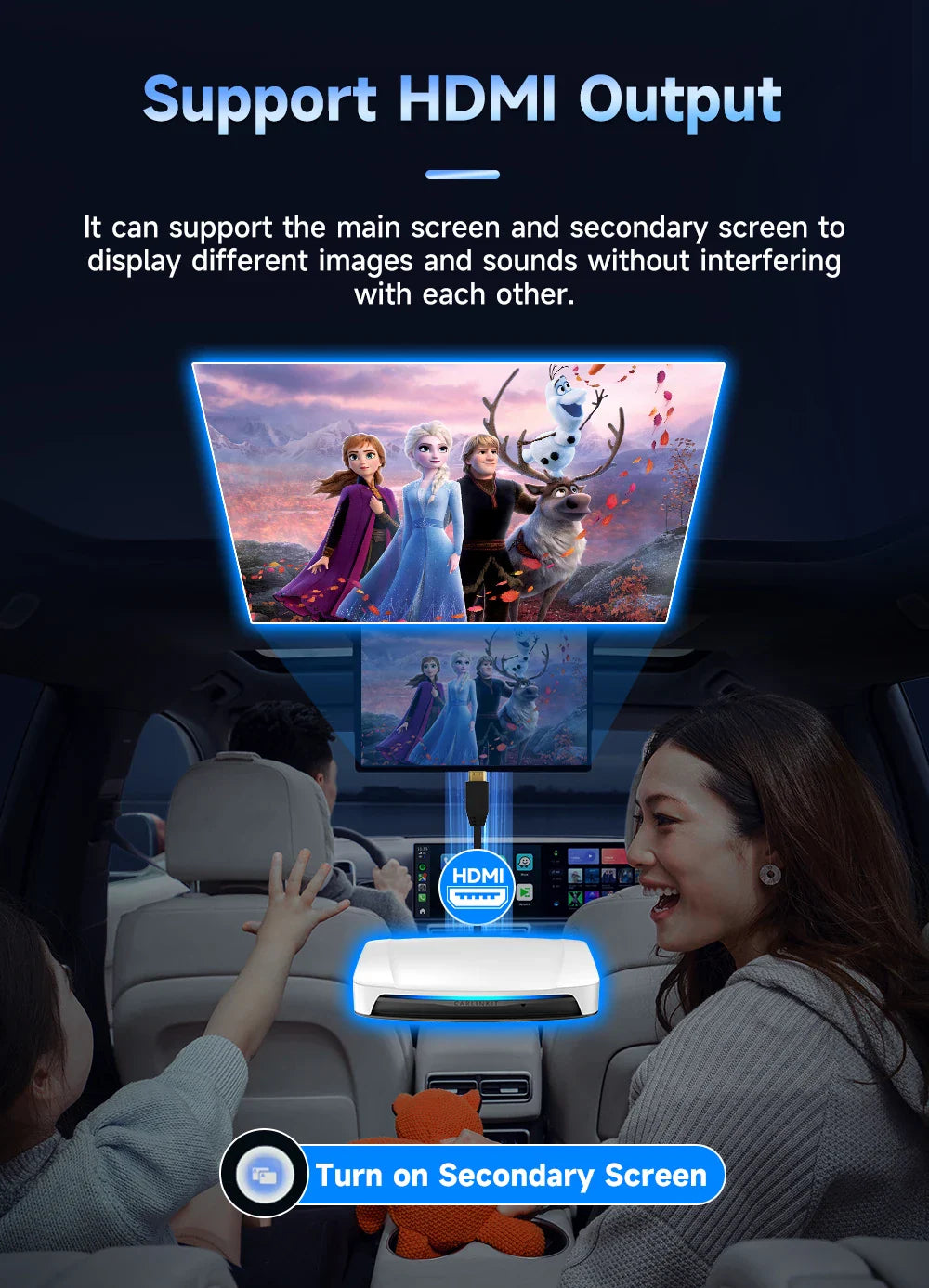 CarlinKit UHD Android 13 Smart TV Box Qualcomm 8-Core Wireless CarPlay Android Auto Adapter GPS HDMI Video Output CarPlay Ai Box