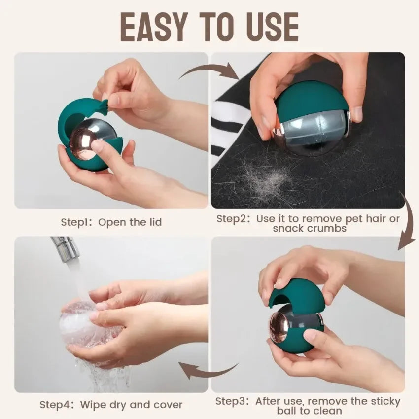 Pet Hair Remover Reusable Clothes Lint Remover Sticky Portable Washable Dog Cat Pet Lint Roller Ball Household Supplies
