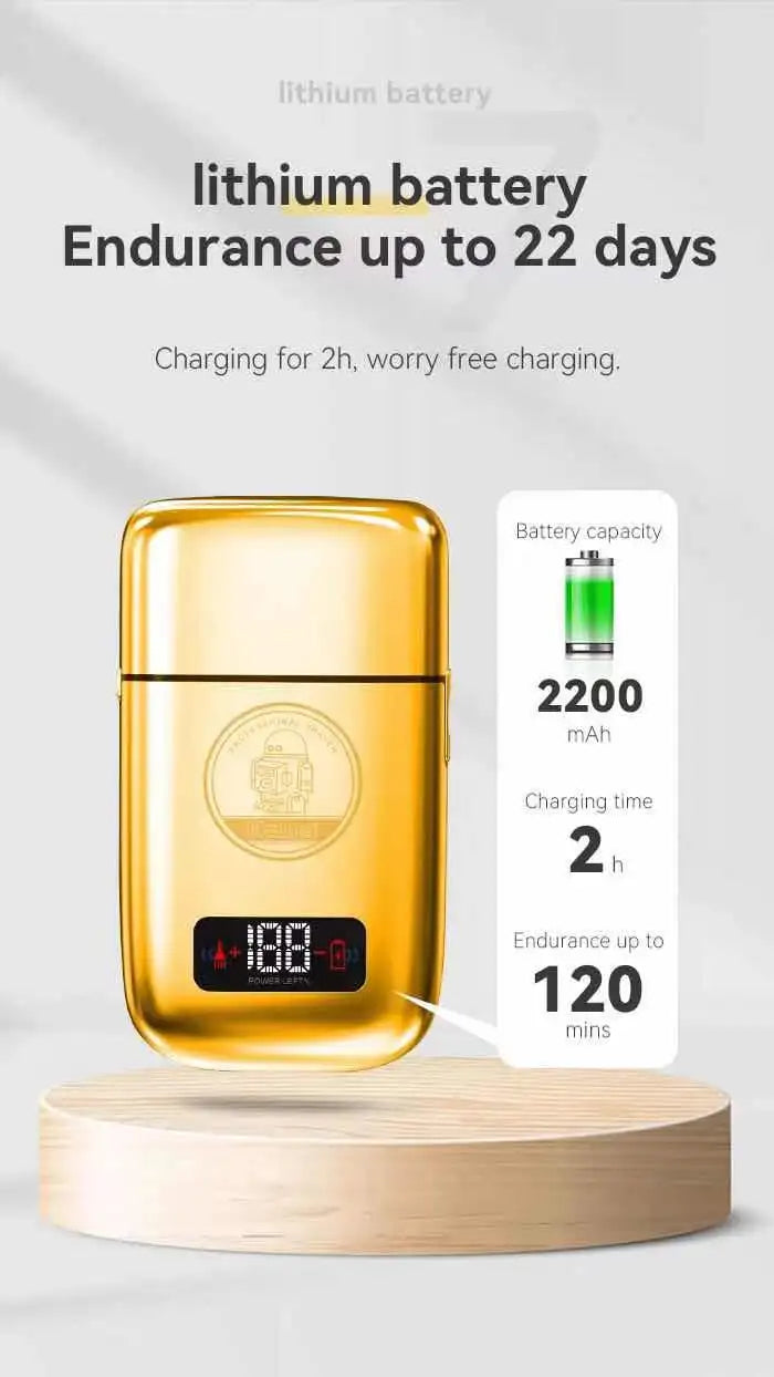 Hot Sale Kemei Km-Tx3 2021new design Anti Pinch Hair Product Electric Gold Metal Body Shaving Usb Charging Reciprocating Shaver