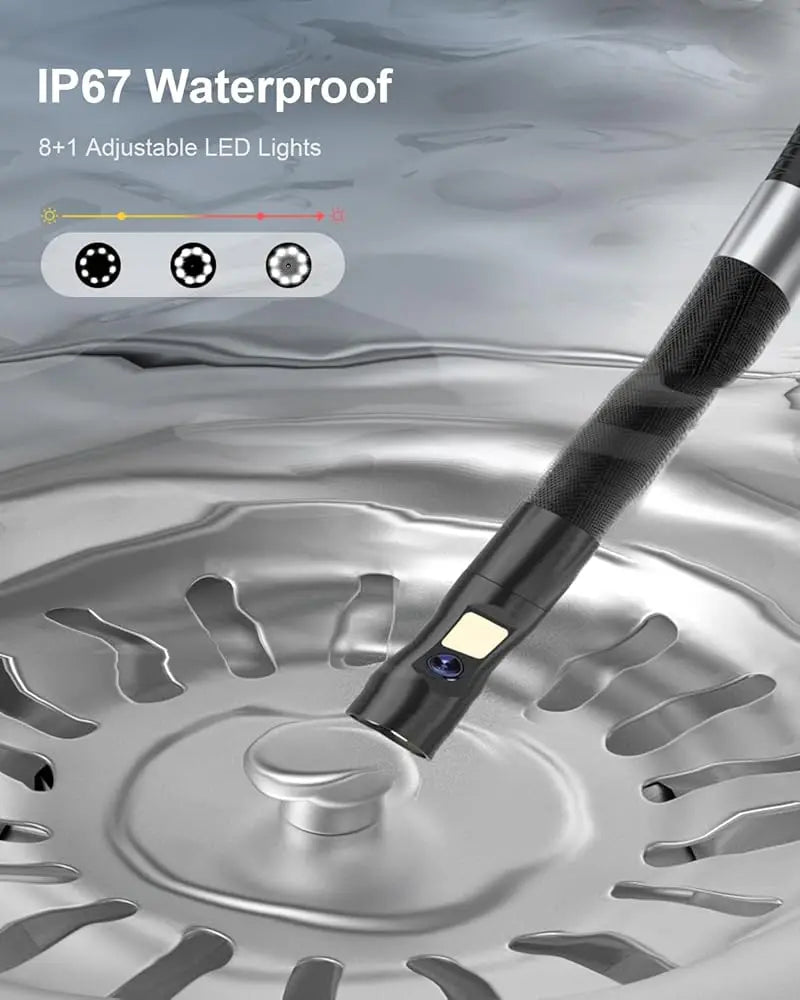 5inch Two-Way 360° Articulating Borescope 1080P Camera with 8LEDS 8.5mm Waterproof Probe industrial inspection visual probe