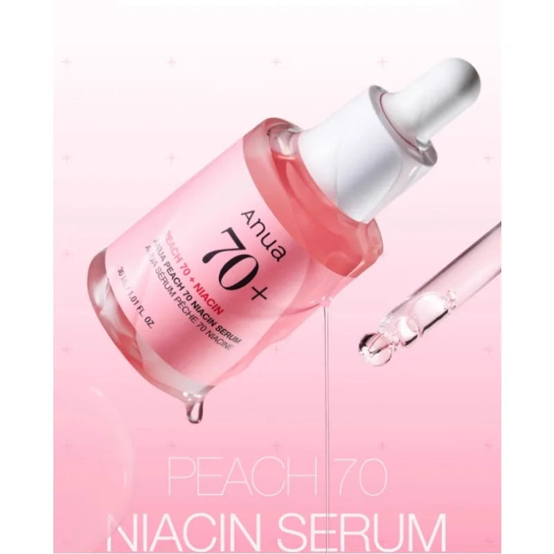Korean Anua Heartleaf Peach 70 Niacinamide Essence Facial Whitening Serum Moisturizer Skincare Beauty Products for Glass Skin