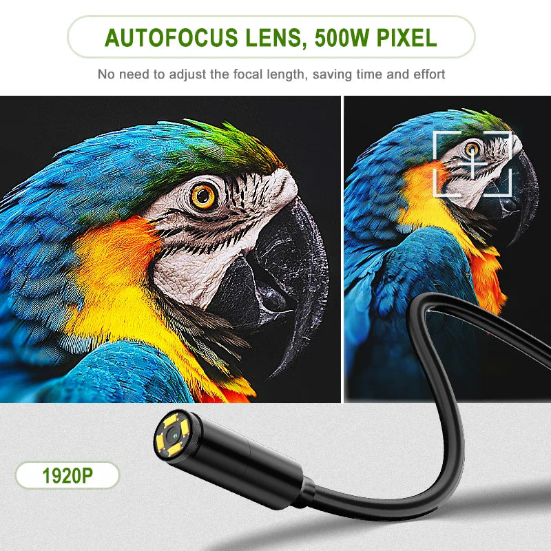 Industrial Endoscope 4.3'' IPS Screen HD1920P 5MP Autofocus Camera HD1080P Single Dual Triple Lens USB Car Inspection Borescope