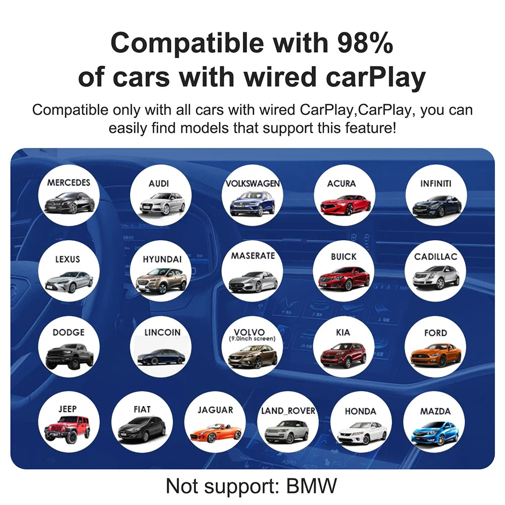 Carplay AI Box Android 13 Wireless Android Auto Smart TV Box For Youtube Netflix Toyota Mazda Hyundai Haval GMC Ford MG VW Kia