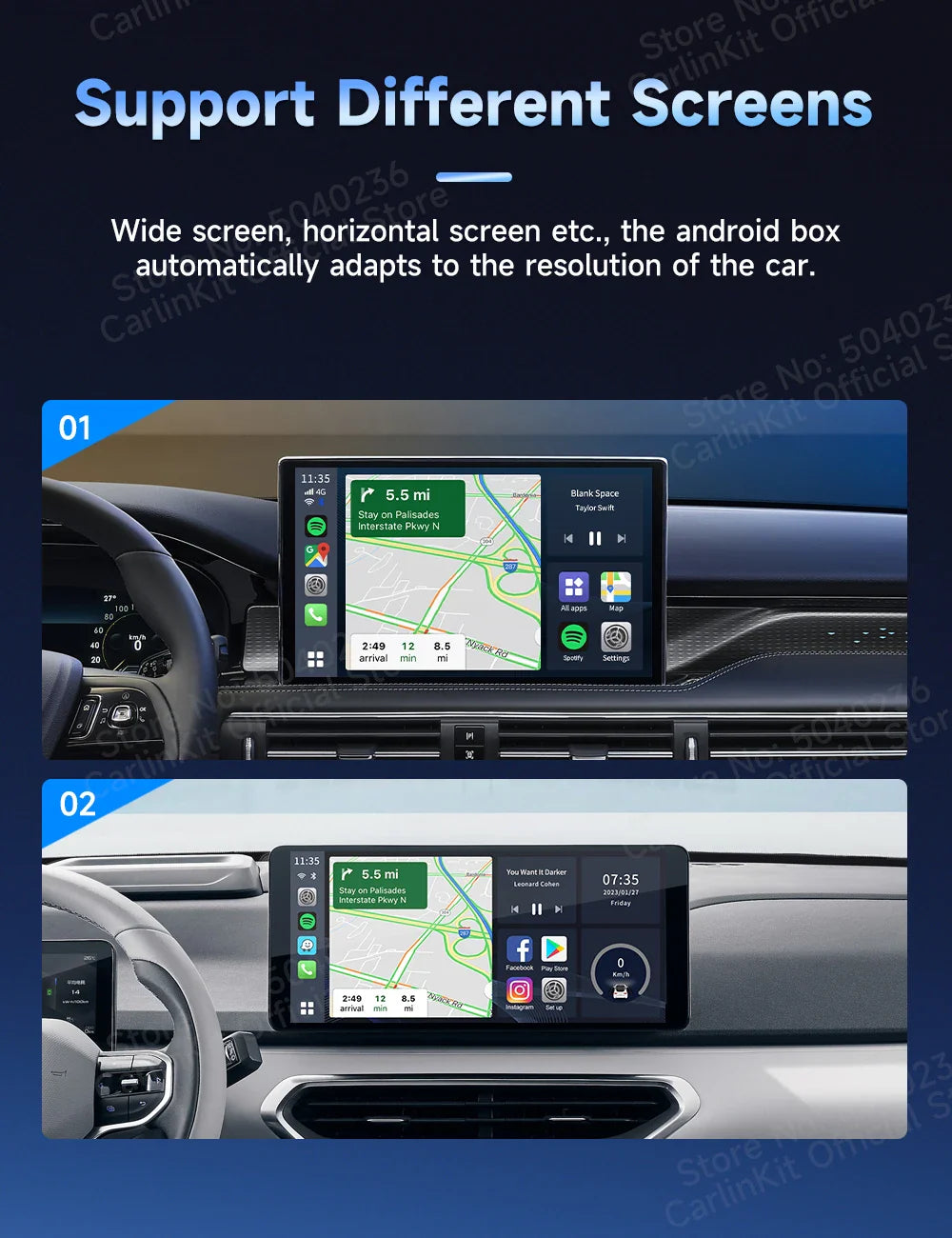 CarlinKit UHD Android 13 Smart TV Box Qualcomm 8-Core Wireless CarPlay Android Auto Adapter GPS HDMI Video Output CarPlay Ai Box