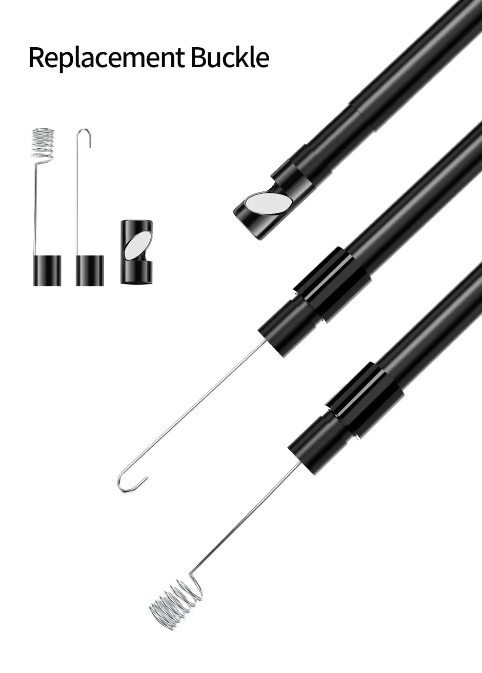 4.3" LCD Endoscope Camera with Light HD 1080P 5.5mm IP67 Waterproof Borescope Camera with 6 Adjustable LED Lights for Sewer Car