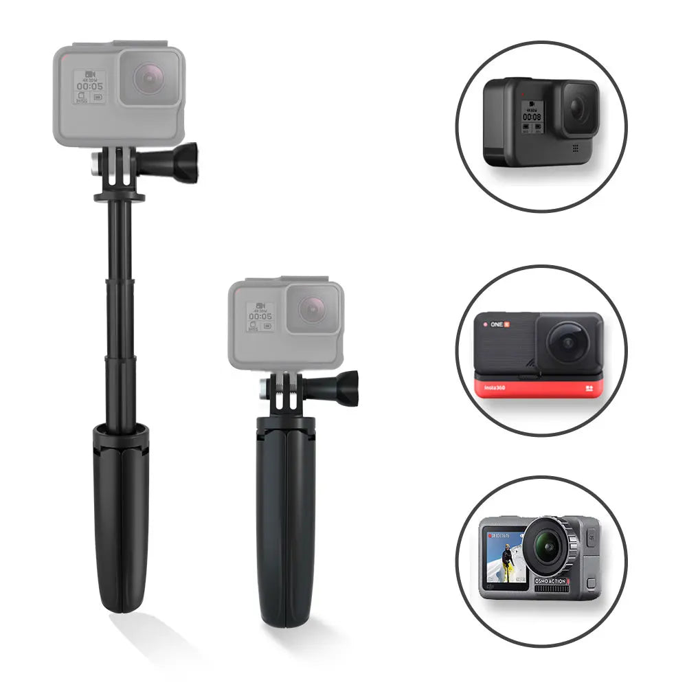 for Gopro Vlog Tripod Foldable Tripod Mini Portable Monopod for Go Pro Hero 11 10 Black Session Osmo Action Camera Accessory