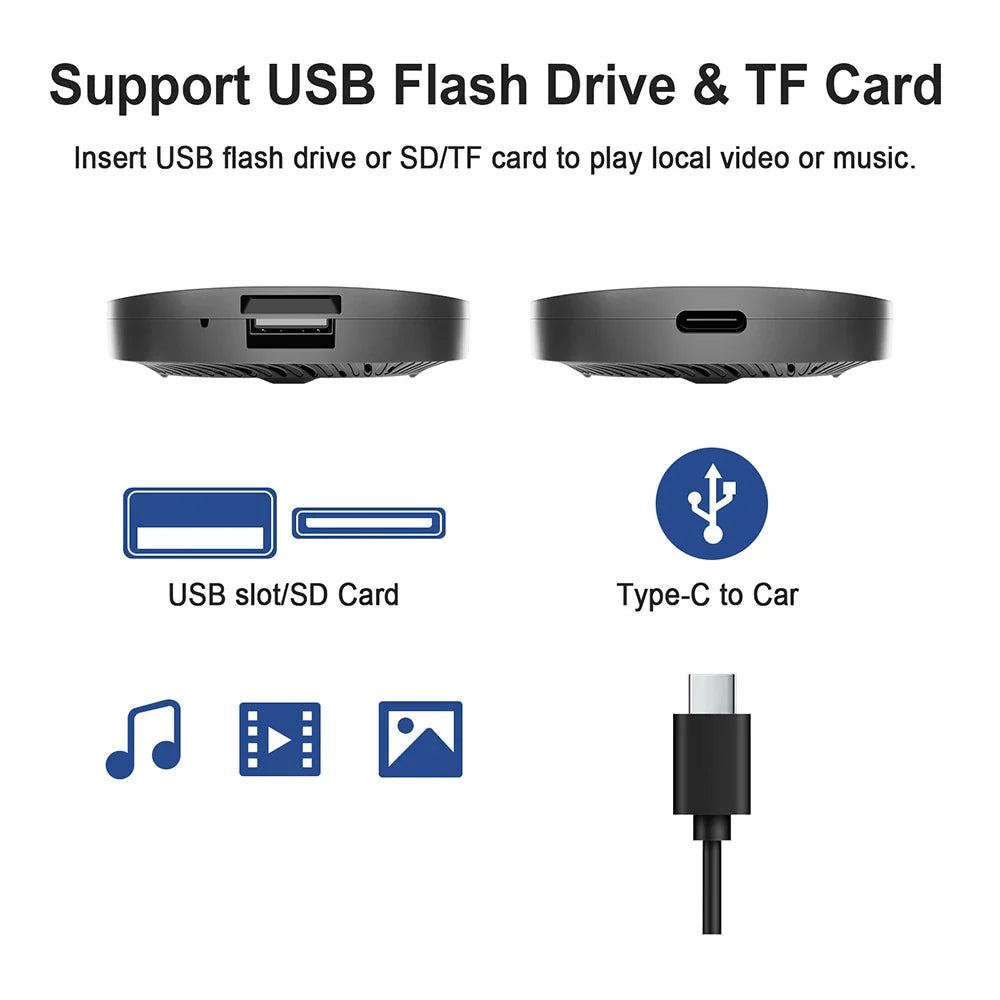 New Smart CarPlay Ai Box Android 13 TV Box Wifi Wireless Android Auto Built-in Play Store For Netflix YouTube OEM CarPlay Cars