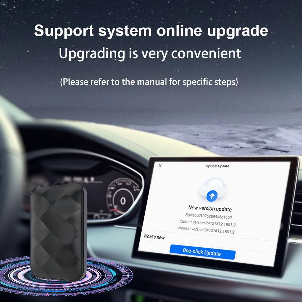 Acodo 2025 Android 14 3In1 CarPlay Ai Box Wireless Android Auto USB Adapter For Youtube Netflix Universal TV Box Plug And Play