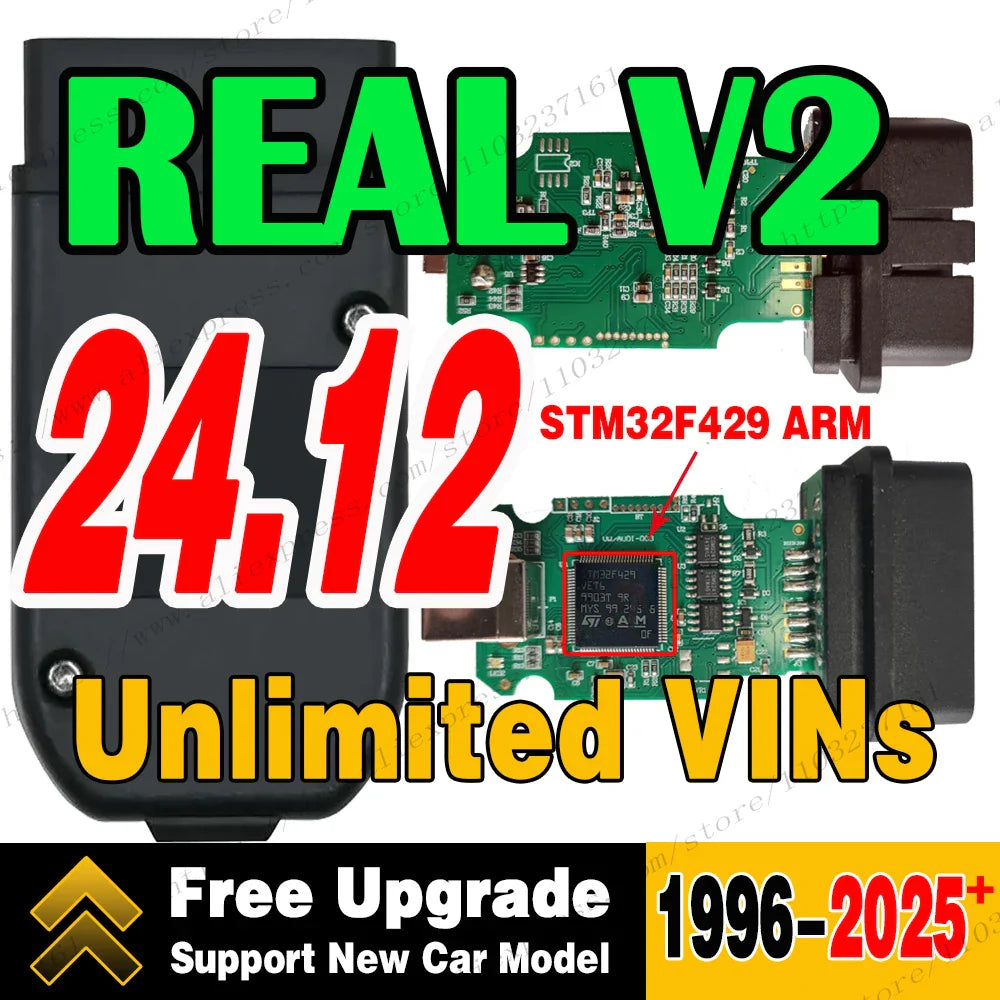 Best qualit 2025+ Real V2 VagCom Diagnostic Tool Update Online Unlimited VINS Vag Com HEX Usb Interface V25.3 Coding Function