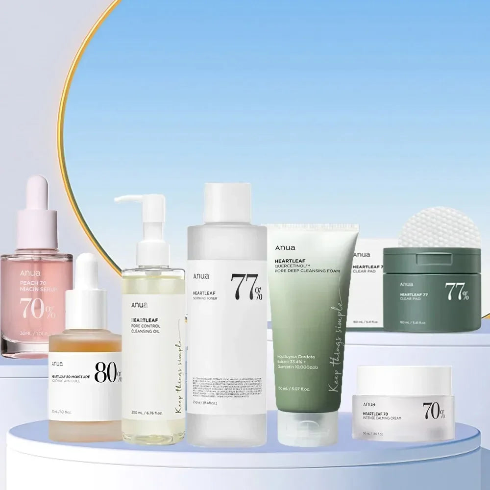 Anua Heartleaf Original Skincare Products Moisturizing Rice Toner Niacinamide Whitening Serum Cleansing Oil Peach 70% Essence