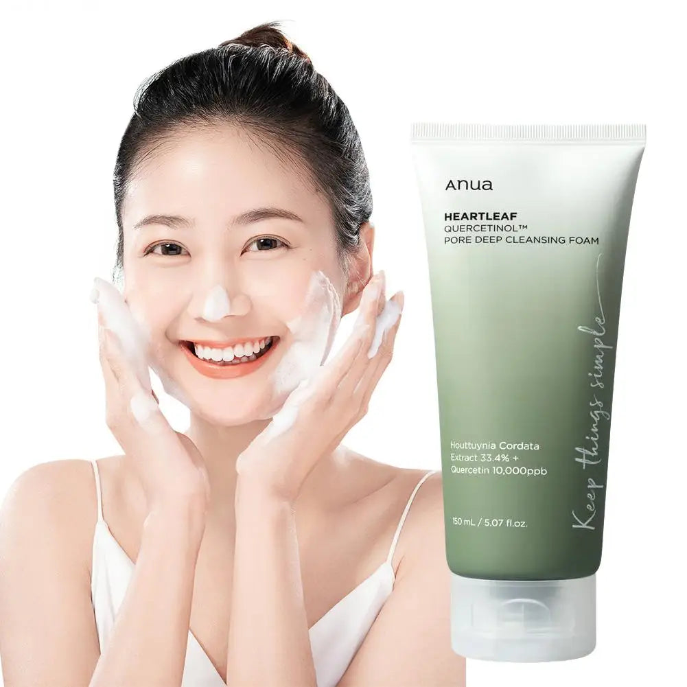 Anua Facial Cleanser Heartleaf Succinic Moisture Cleansing Foam Deep Cleaning Oil Control Pore Soothing Korean Cosmetic SkinCare
