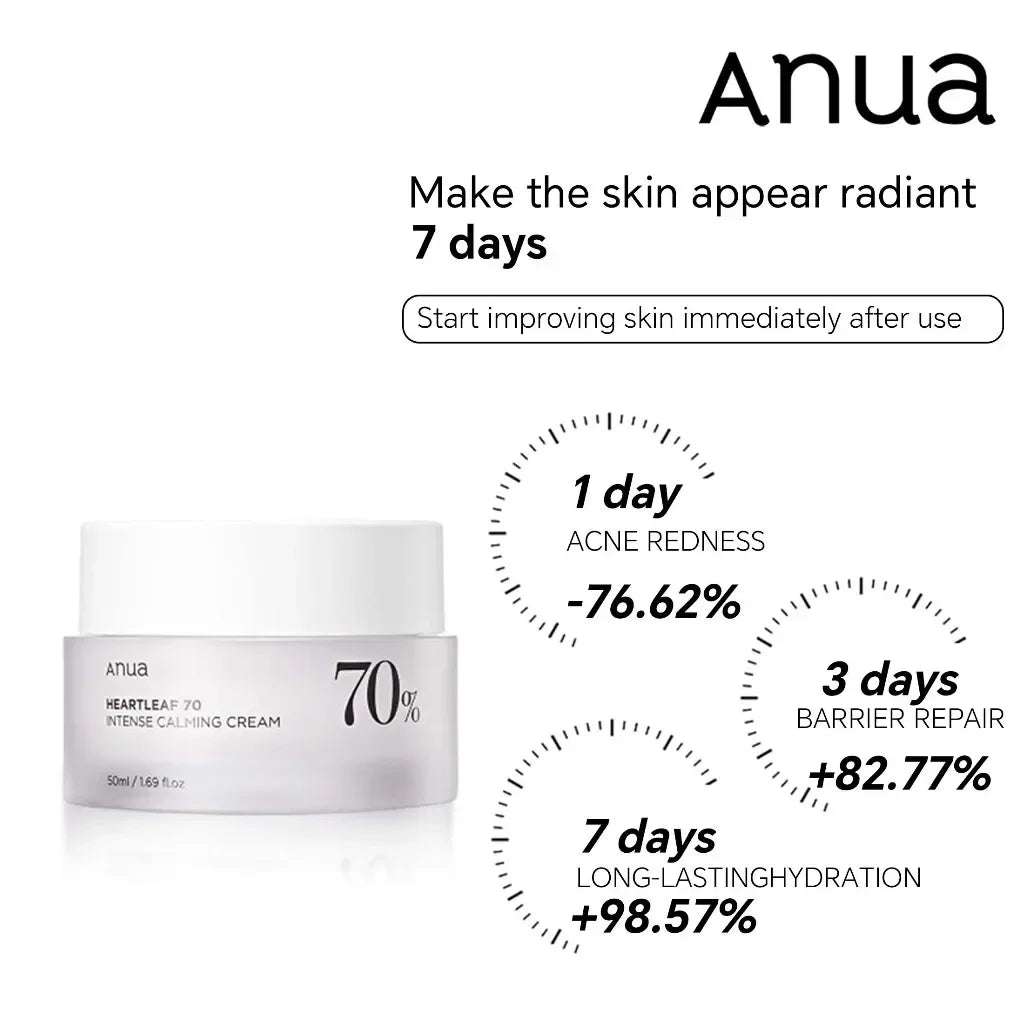 Anua Heartleaf originales 70% Intense Calming Cream Soothing Repair Brightening Body Moisturizer face lotion korean skin care