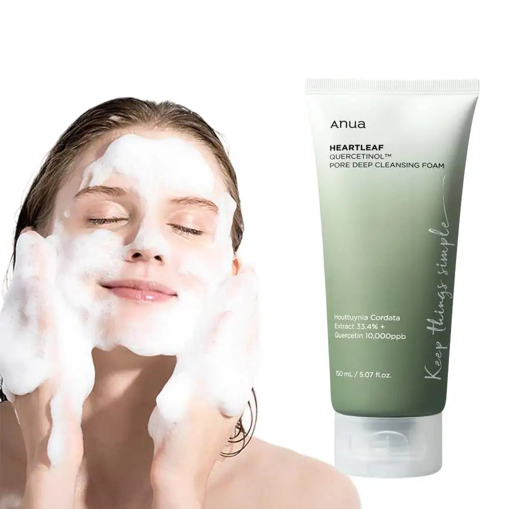 Anua Facial Cleanser Heartleaf Succinic Moisture Cleansing Foam Deep Cleaning Oil Control Pore Soothing Korean Cosmetic SkinCare