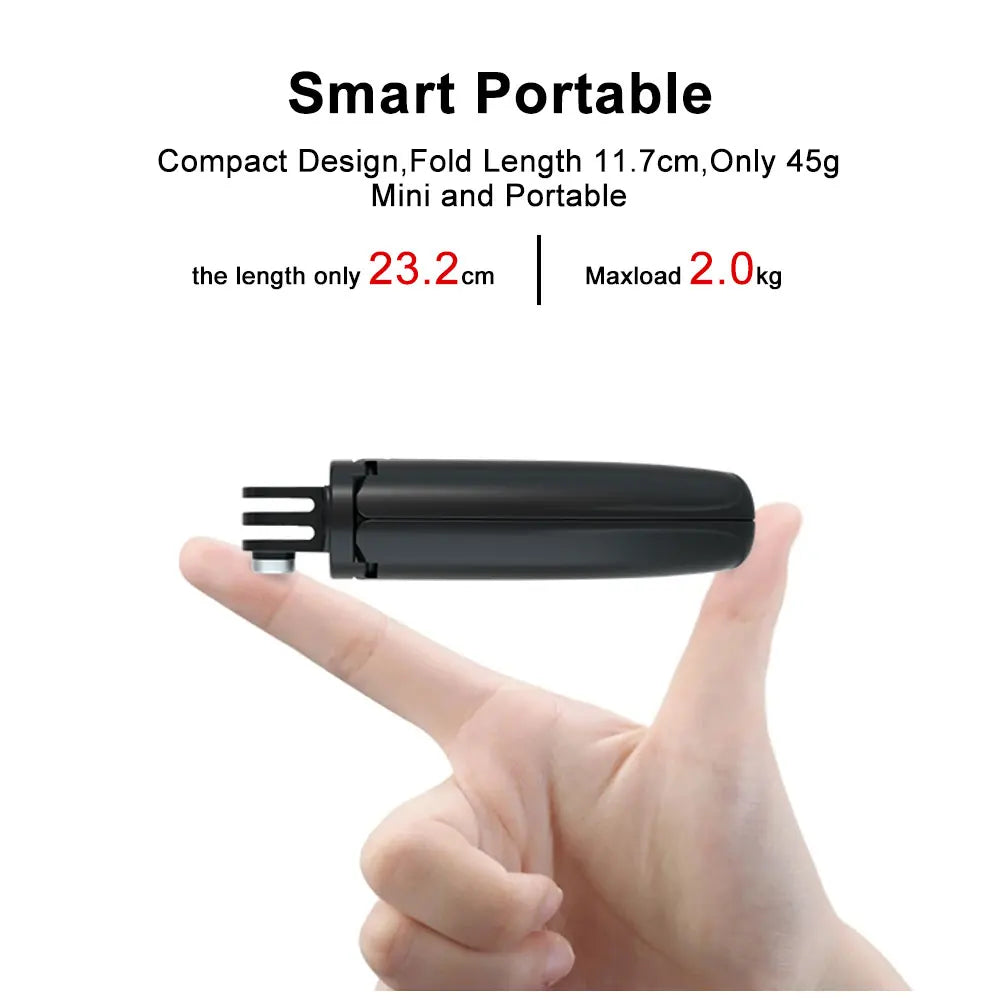 for Gopro Vlog Tripod Foldable Tripod Mini Portable Monopod for Go Pro Hero 11 10 Black Session Osmo Action Camera Accessory