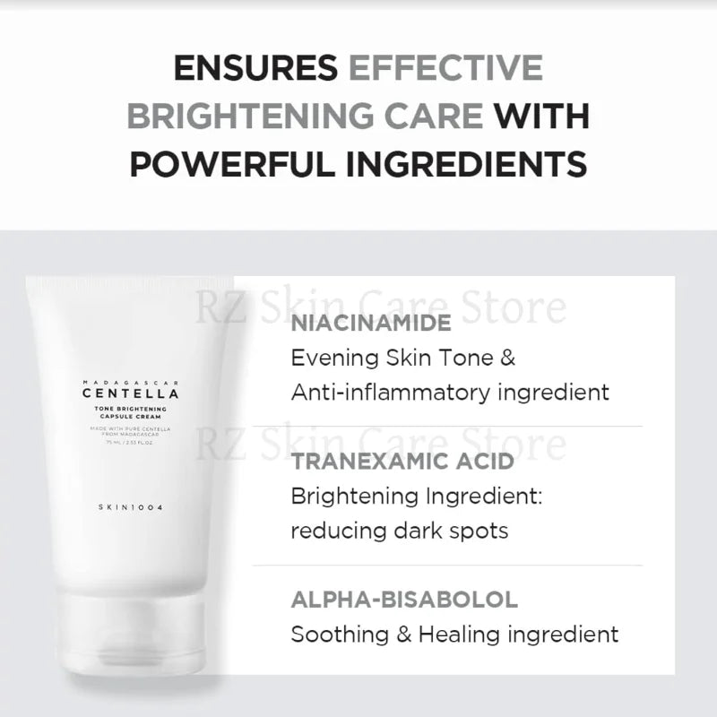 SKIN1004 Centella Skincare Whitening Cream Hyalu-Cica Moisture Tone Brightening Capsule Probio-Cica Enrich Tea-Trica B5 Cream