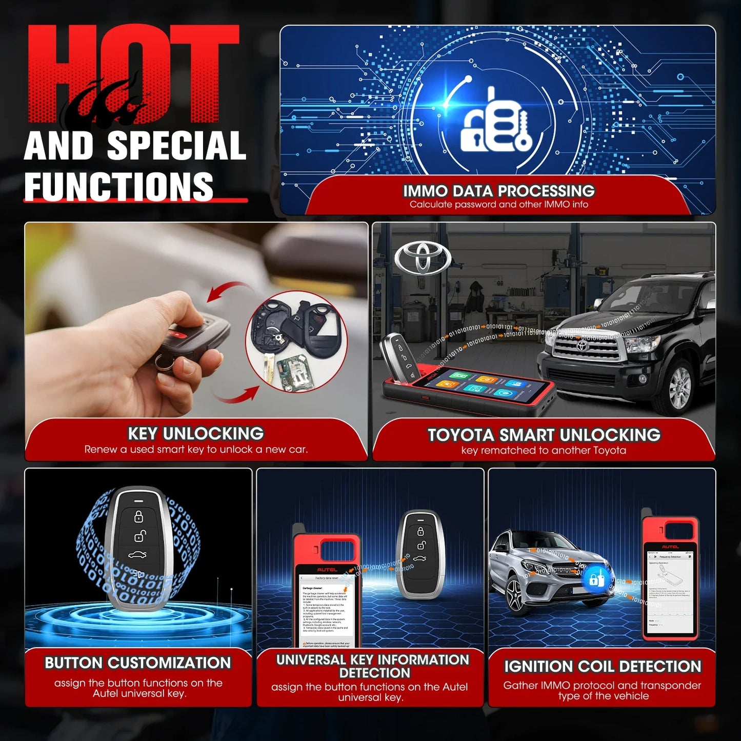 2025 Autel MaxiIM KM100 Key Fob Programming Tools KM100X key Programmer 60s Key Generation OBD IMMO Key Learning Key Free Update