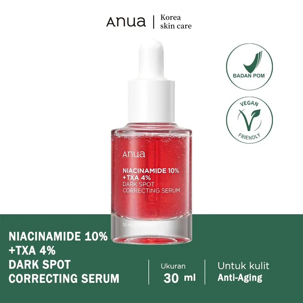 Anua 10% Niacinamide + 4% Hyaluronic Acid Face Serum Ceramide Vitamin B12 Natural Pigment 30ml Skin Care Products Night Essence