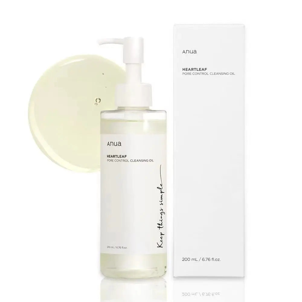 Korean Anua Heartleaf Pore Control Cleansing Oil Moisturizer Skin Care Facial Acne Blackhead Removal Oil 200ml Skincare Products