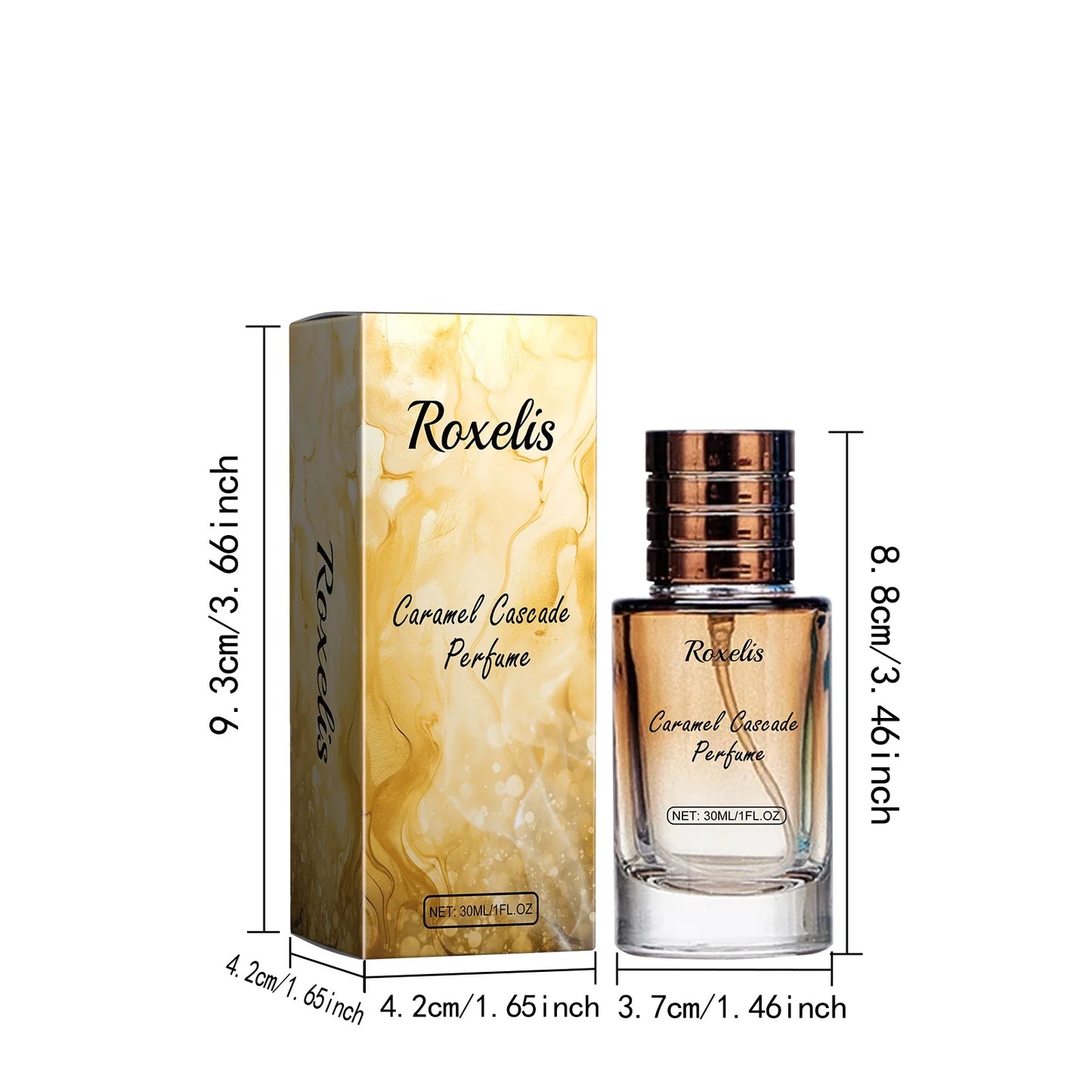 ROXELIS Caramel Cascade Perfume Spray,Perfumes For Women,Perfume in Autumn and Winter, Pheromone Dating Fragrance Perfume 1 OZ