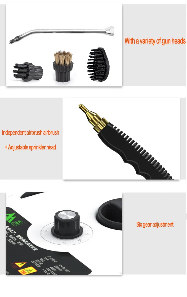 NEW Steam Cleaner High Temperature Disinfection Air Conditioning Kitchen Range Hood Household/Car Steam Cleaner 220V NEW