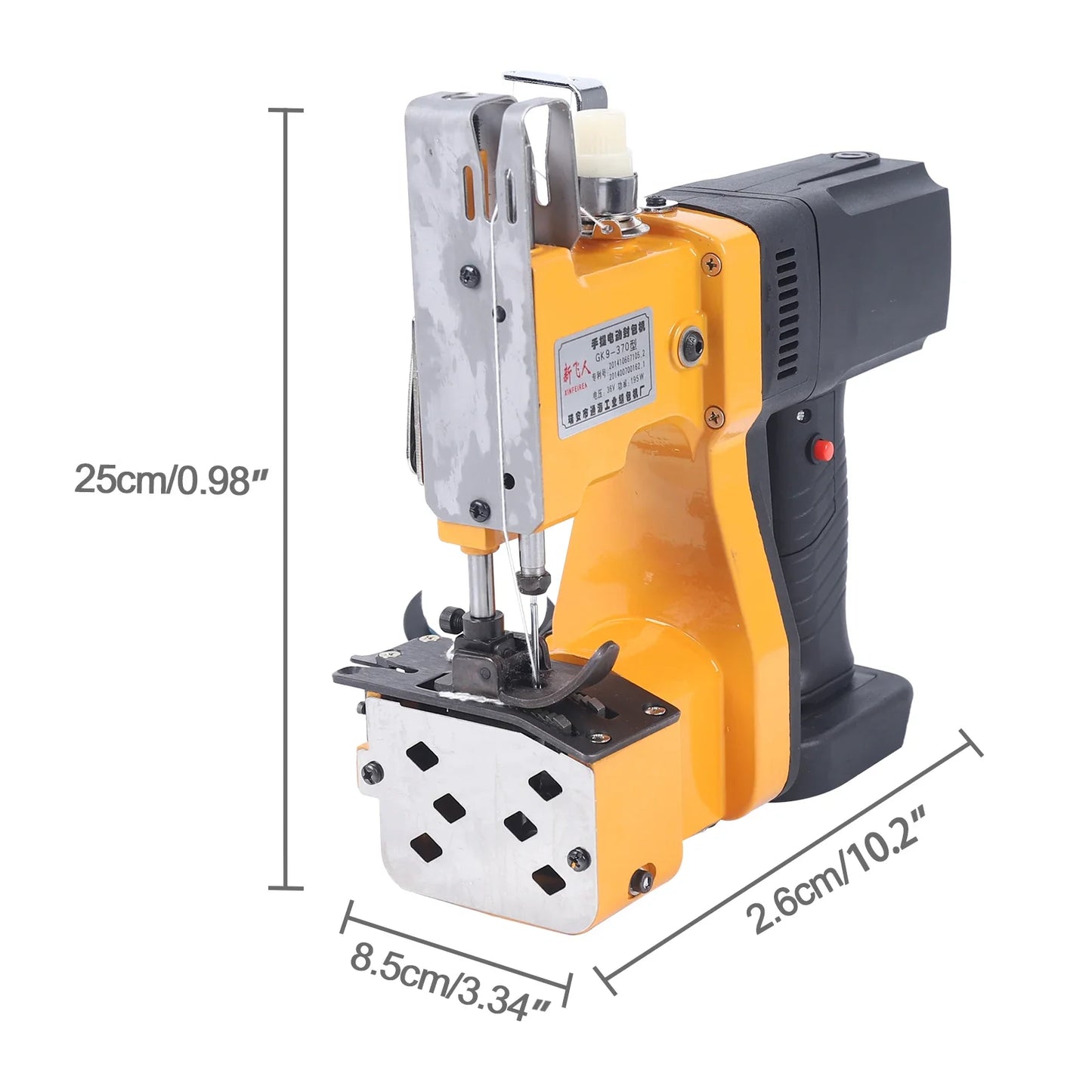 Durable Bag Sewing Machine, High Precision Gear Drive, Automatic Thread Cutter, 210W Power, Fast 1700 Stitches/Minute,