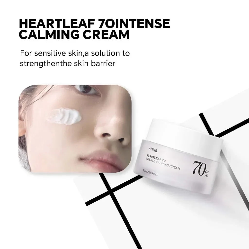 Anua Heartleaf originales 70% Intense Calming Cream Soothing Repair Brightening Body Moisturizer face lotion korean skin care