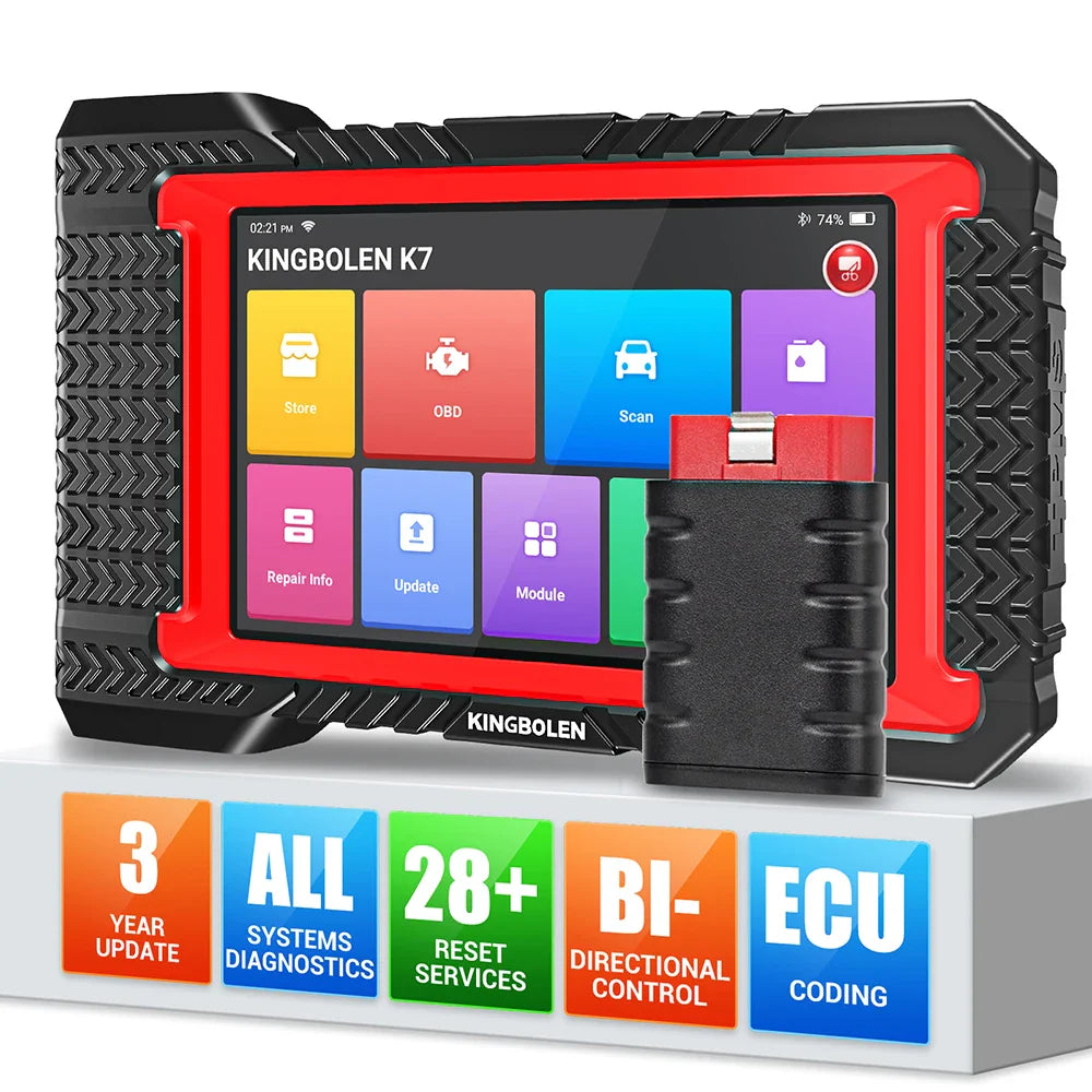 KINGBOLEN K7 ALL System Diagnostic Tool ECU Coding Active Test AF Reset 28 Resets 3 Years Free PK MK808 LAUNCH X431 CRP919E