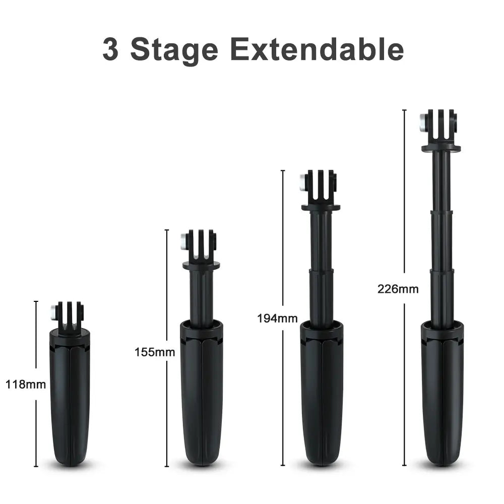 for Gopro Vlog Tripod Foldable Tripod Mini Portable Monopod for Go Pro Hero 11 10 Black Session Osmo Action Camera Accessory