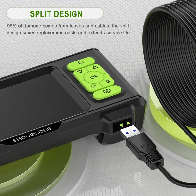 Industrial Endoscope 4.3'' IPS Screen HD1920P 5MP Autofocus Camera HD1080P Single Dual Triple Lens USB Car Inspection Borescope