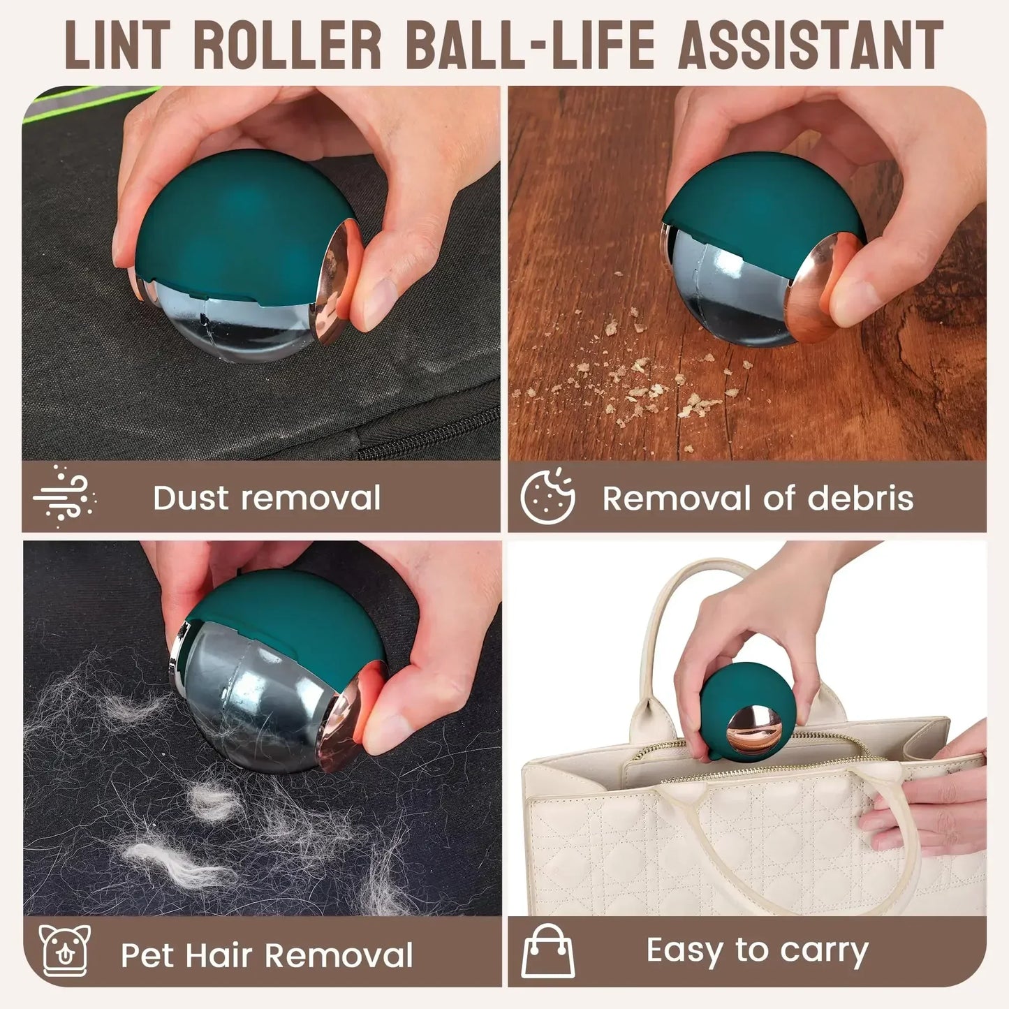 Pet Hair Remover Reusable Clothes Lint Remover Sticky Portable Washable Dog Cat Pet Lint Roller Ball Household Supplies