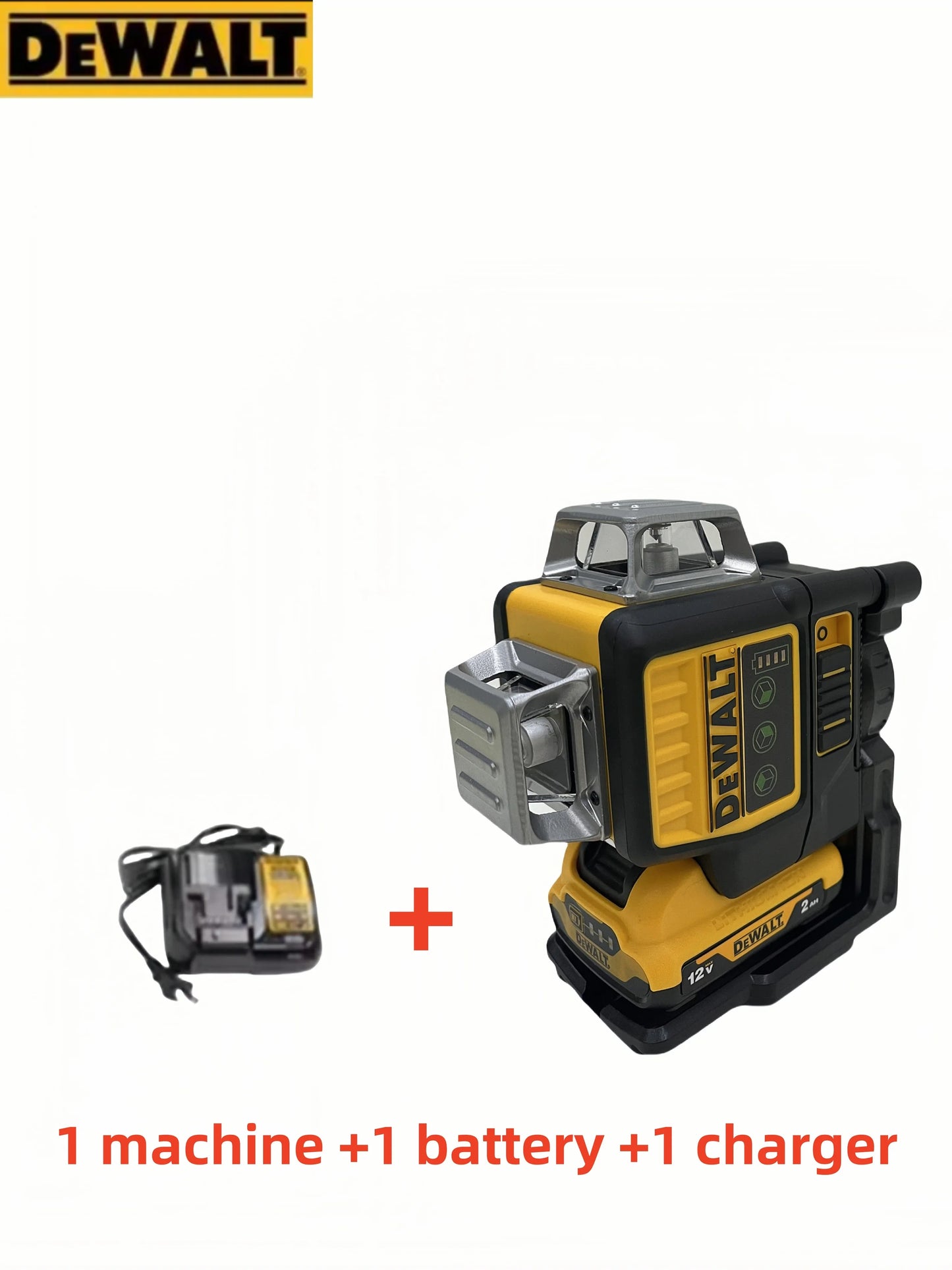 2024 Dewalt DW089LG 12 Lines 3 Sides*360 Degree Vertical 12V Lithium Battery Laser Level Horizontal