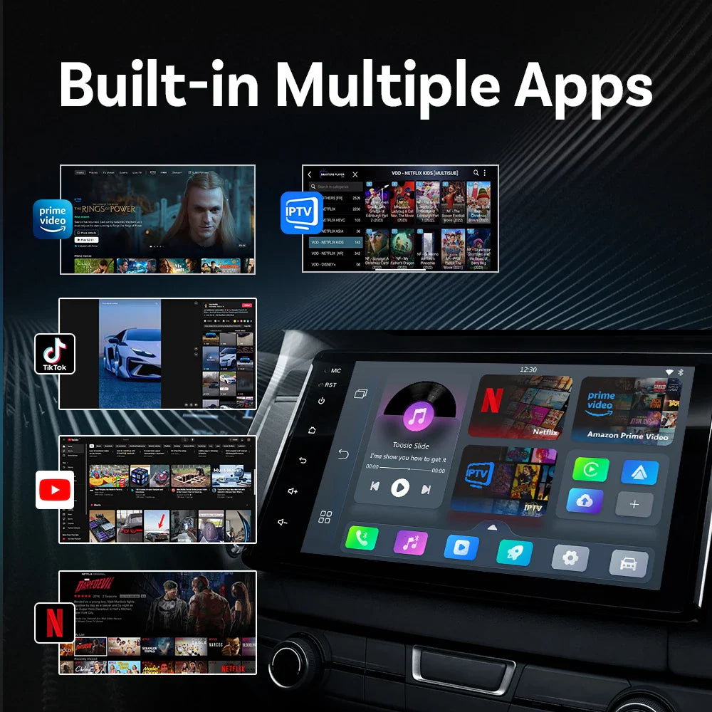 OTTOCAST Play2Video Pro Wireless CarPlay Android Auto Adapter Built in Youtube Netflix IPTV TikTokCar Accessories for Kia Toyota