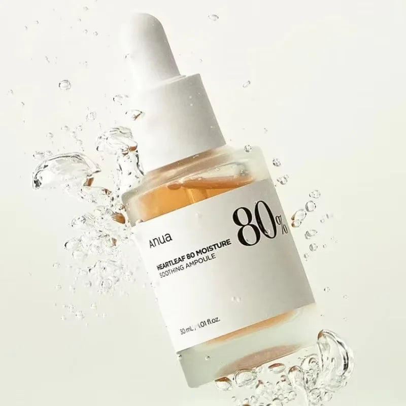Anua Heartleaf 80% Soothing Ampoule 30ml High Concentration Skin Care Essence Moisturizing Panthenol Korean Skin Care Products
