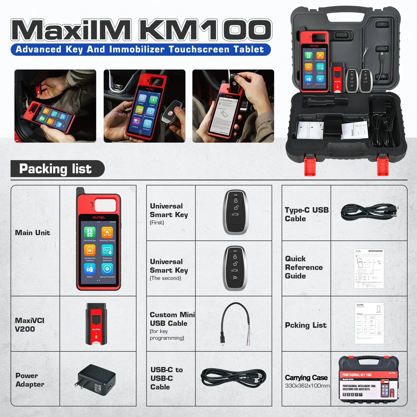 2025 Autel MaxiIM KM100 Key Fob Programming Tools KM100X key Programmer 60s Key Generation OBD IMMO Key Learning Key Free Update