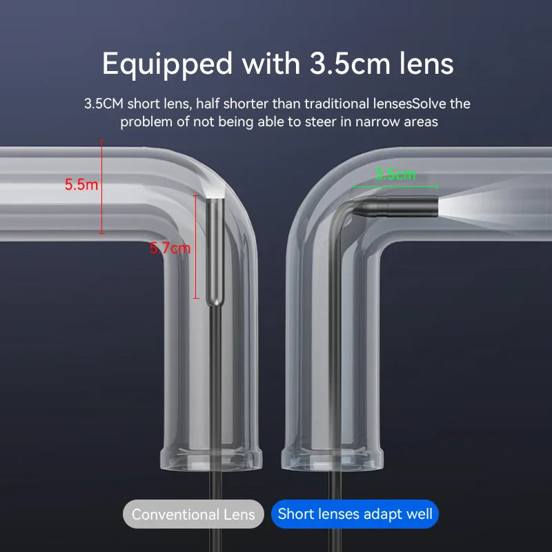 Industrial Endoscope Camera 4.3 "Single Dual Lens HD 1080P Car Inspection Borescope IP67 Waterproof Sewer Camera With LED