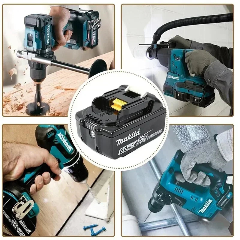 100% original Makita 18V 6.0Ah Rechargeable Battery ,For Makita BL1830 BL1830B BL1840 BL1840B BL1850 BL1850B Power Tools Battery