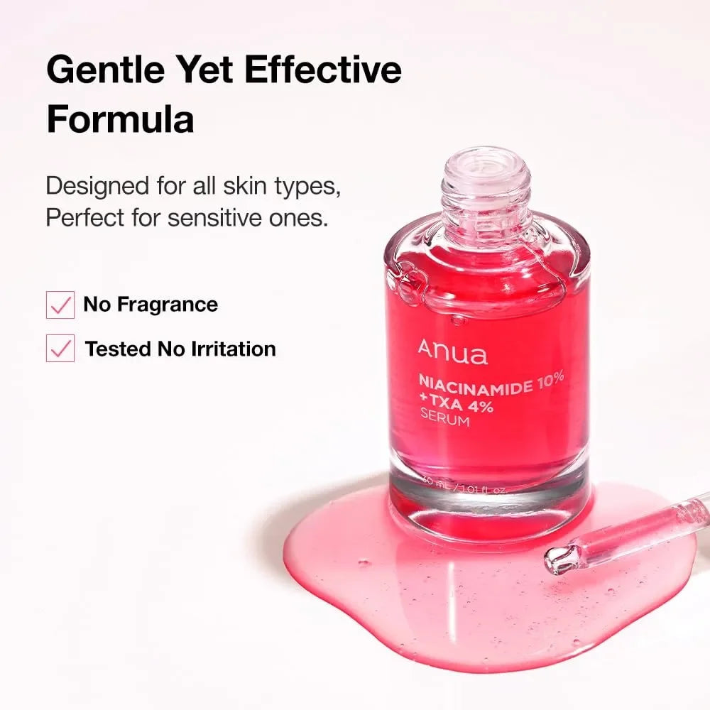 Anua 10% Niacinamide + 4% Hyaluronic Acid Face Serum Ceramide Vitamin B12 Natural Pigment 30ml Skin Care Products Night Essence