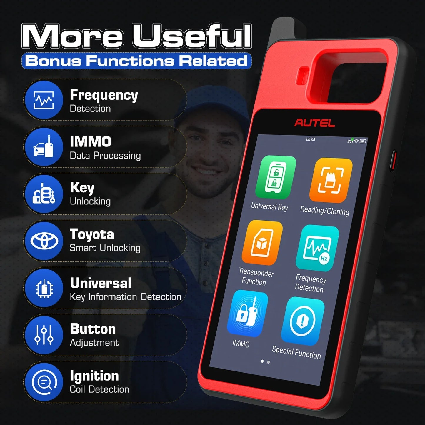 2025 Autel MaxiIM KM100 Key Fob Programming Tools KM100X key Programmer 60s Key Generation OBD IMMO Key Learning Key Free Update