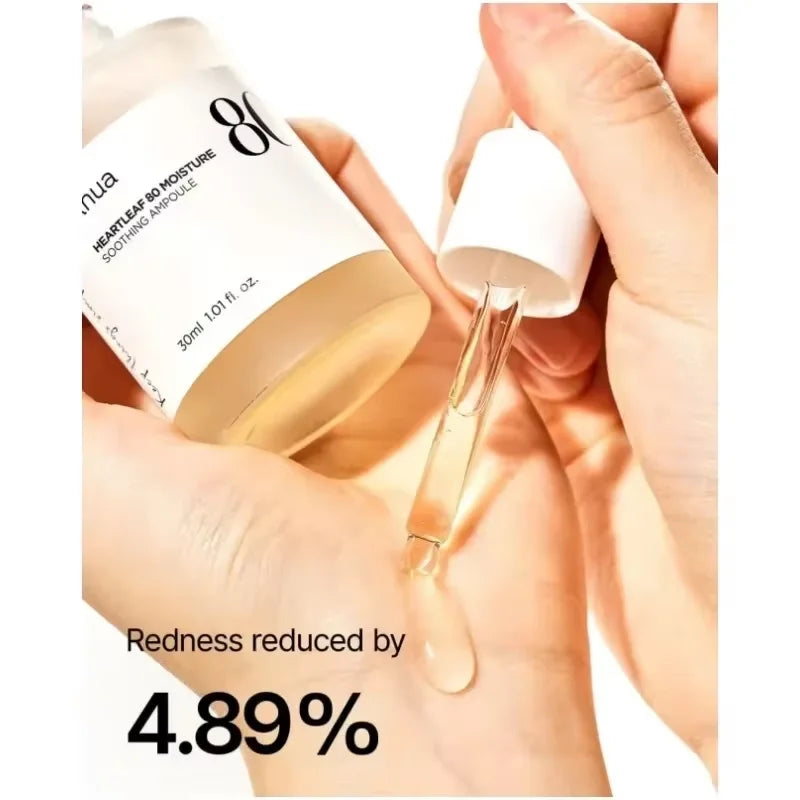 Anua Heartleaf 80% Soothing Ampoule 30ml High Concentration Skin Care Essence Moisturizing Panthenol Korean Skin Care Products