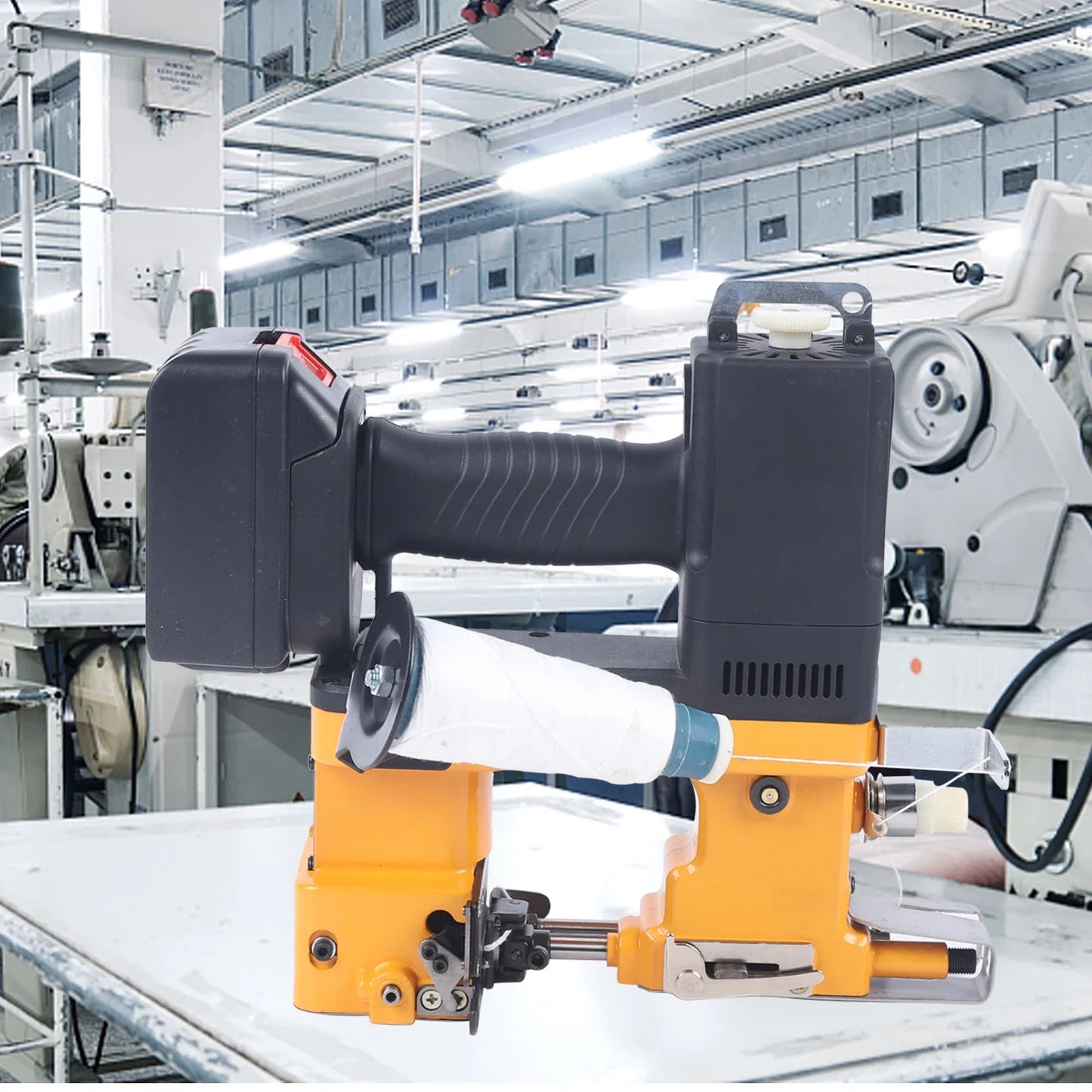 Durable Bag Sewing Machine, High Precision Gear Drive, Automatic Thread Cutter, 210W Power, Fast 1700 Stitches/Minute,